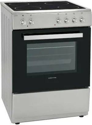 United UFV-60279 Ηλεκτρική Κουζίνα Κεραμική INOX